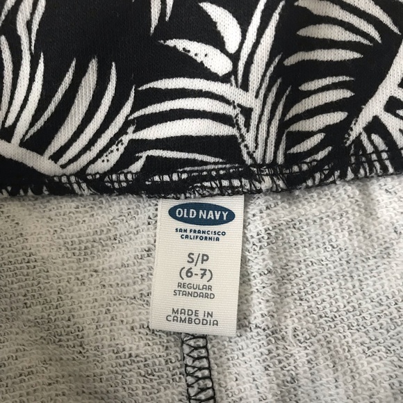 OLD NAVY Shorts Black & White Palm Girl Gap - Picture 5 of 7